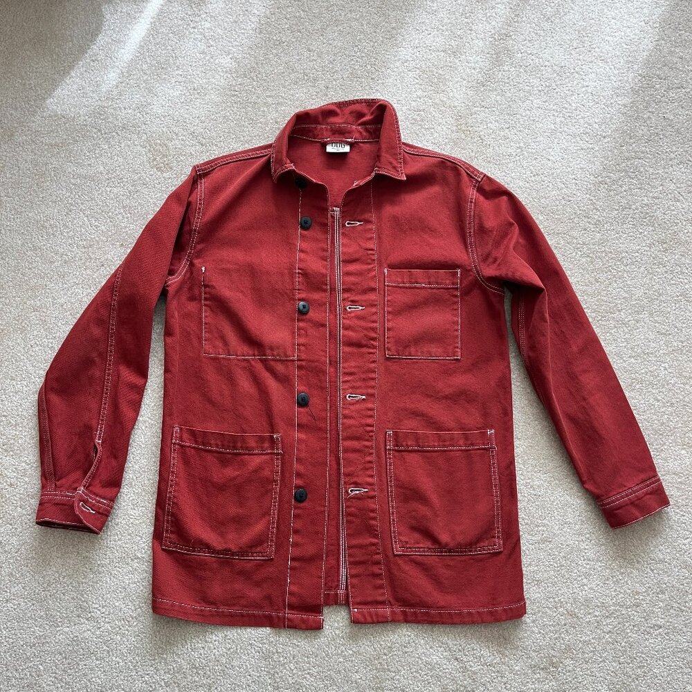 Urban Outfitters Utility Chore Jacket in Rust, XS, Workwear, Burnt Red Fall Coat - Picture 4 of 11